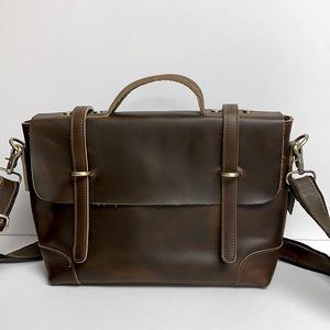Men’s Brown Leather Satchel